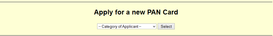 Guidelines for filling PAN New Application